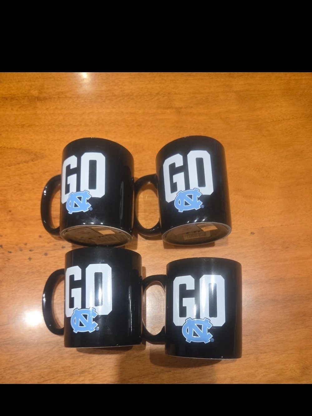 UNC Tar Heels Black & Blue Mug Set of 4